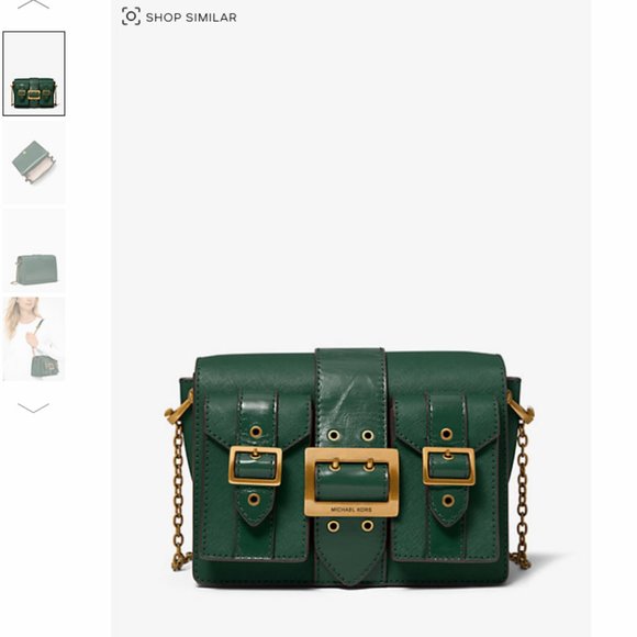 Michael Kors Hayden Medium Messenger green shoulder bag